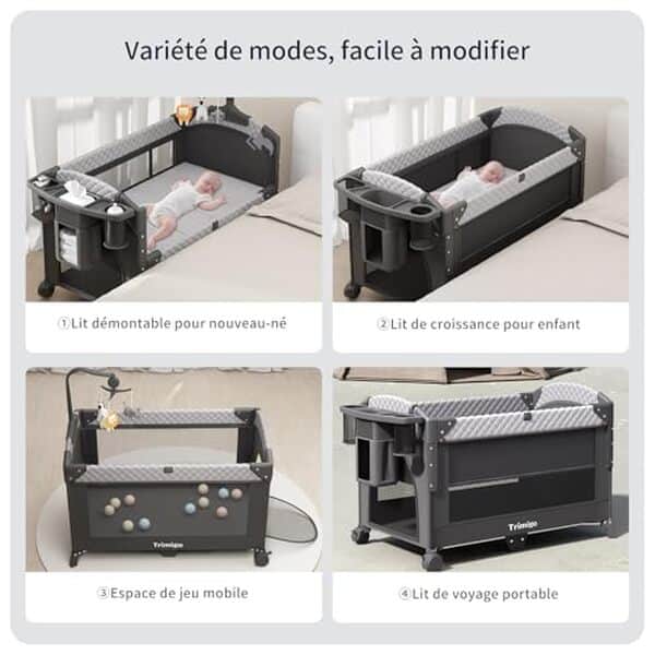 Découvrez notre test complet du lit bébé pliable Trimigo et découvrez pourquoi il est l'allié idéal pour les parents voyageurs à la recherche de praticité et de confort.