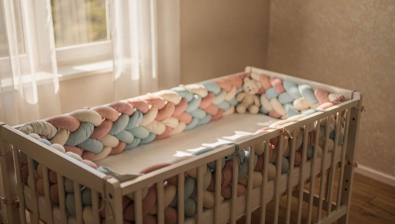 Un tour de lit tressé pour le confort du bébé