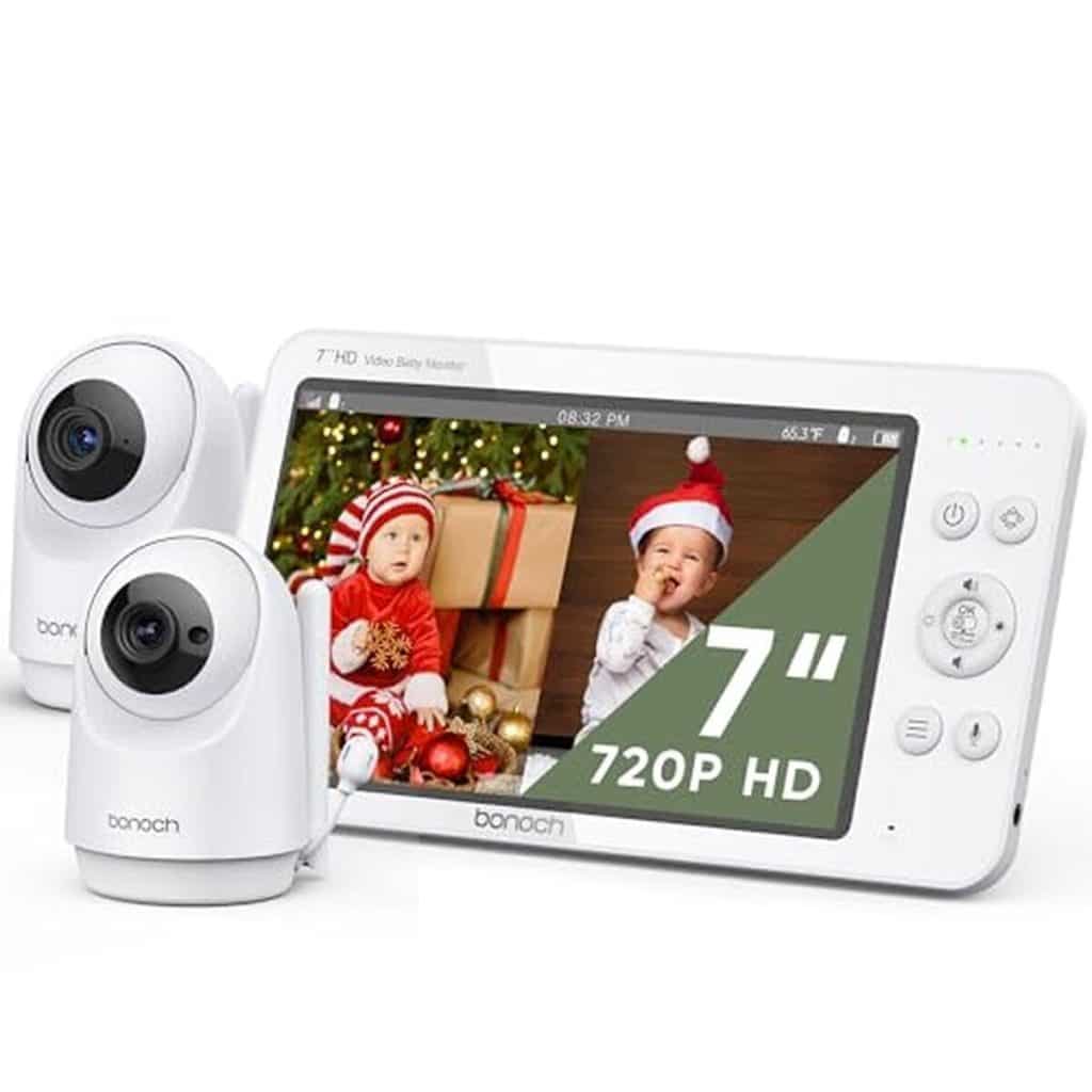 Test : bonoch 7” babyphone double caméra avec écran partagé et vision nocturne