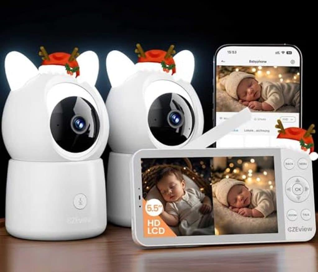 Test CZEview 2K babyphone : caméra 360° et moniteur HD 5, 5