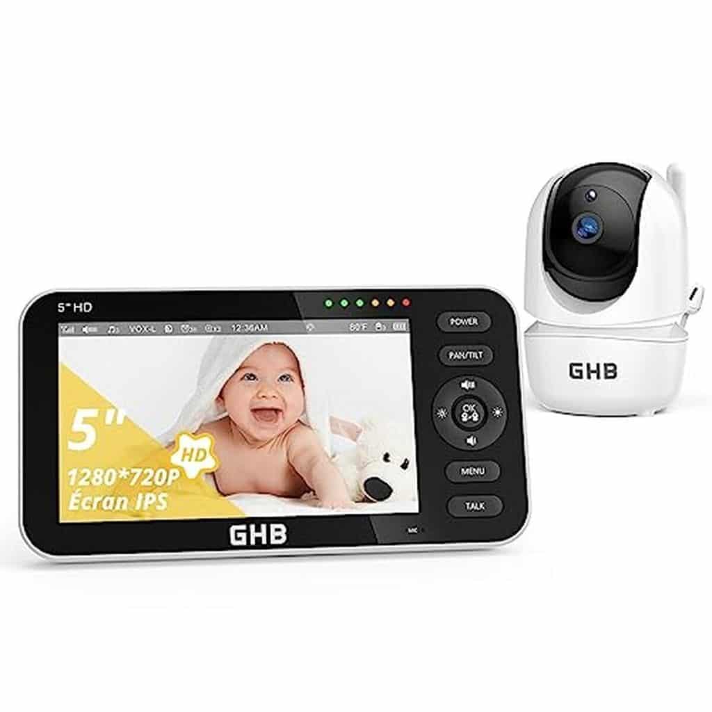 Test du babyphone GHB : caméra vidéo 5" HD et rotation 350°