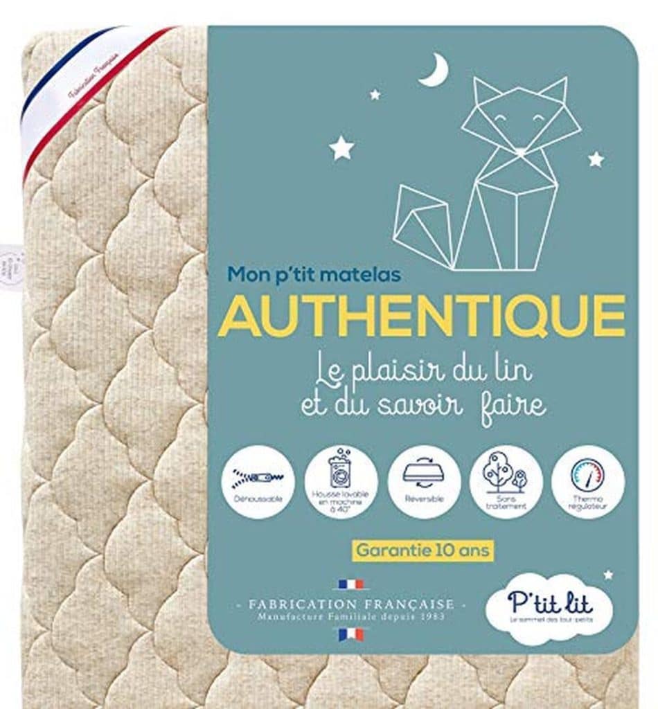 Test du matelas P'tit Lit Authentique 70x140 cm : confort et sécurité sans traitement chimique