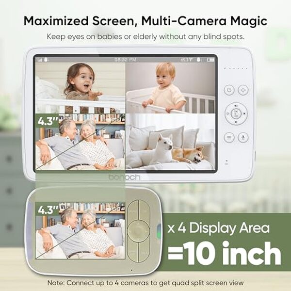 Découvrez l'analyse détaillée du babyphone bonoch doté d'un écran 10 pouces, de 2 caméras performantes et d'une vision nocturne exceptionnelle. Idéal pour la sécurité de votre bébé.