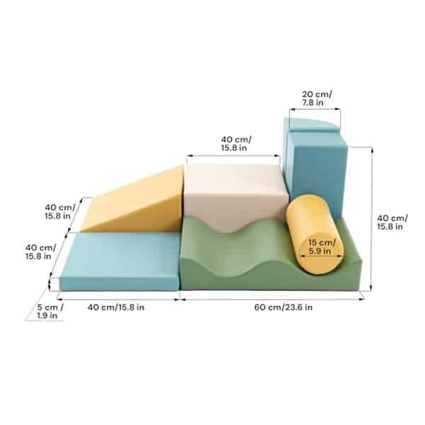 Explorez le potentiel de jeu et de motricité offert par les 7 blocs en mousse pastel sea d'iglu. Un test complet pour booster la créativité et le développement de votre enfant.