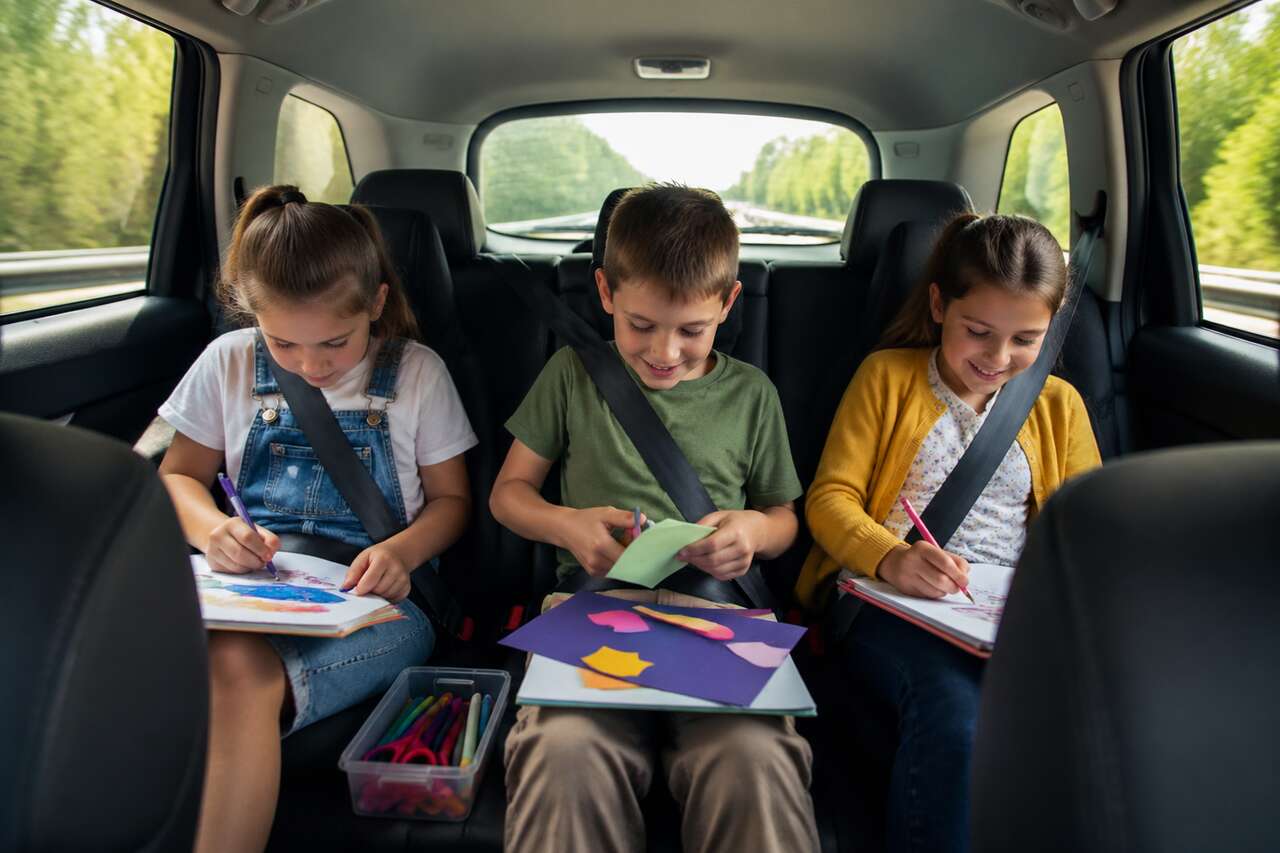 Jeux créatifs et artistiques en voiture
