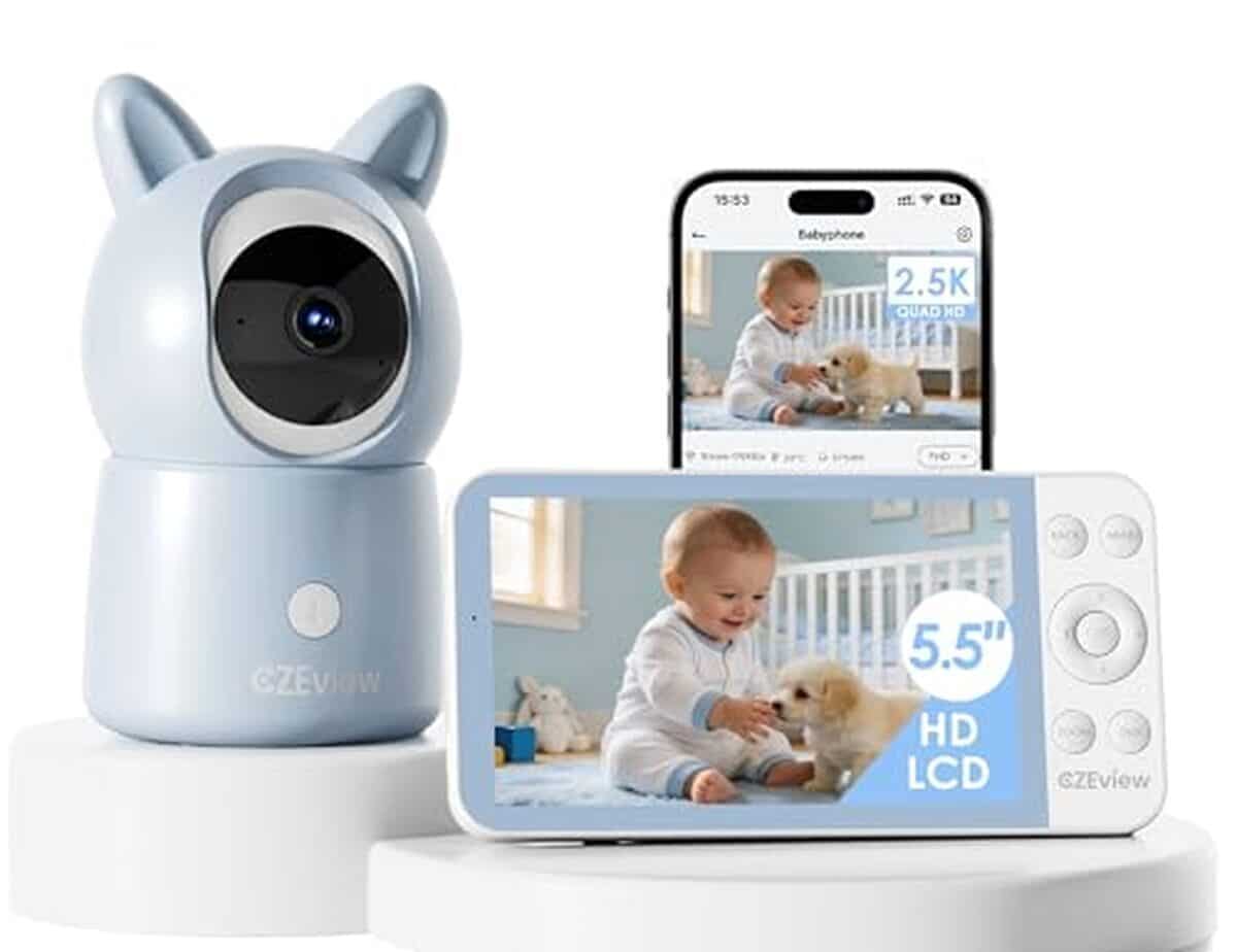 Test babyphone CZEview 2K : caméra 360° avec moniteur HD 5, 5