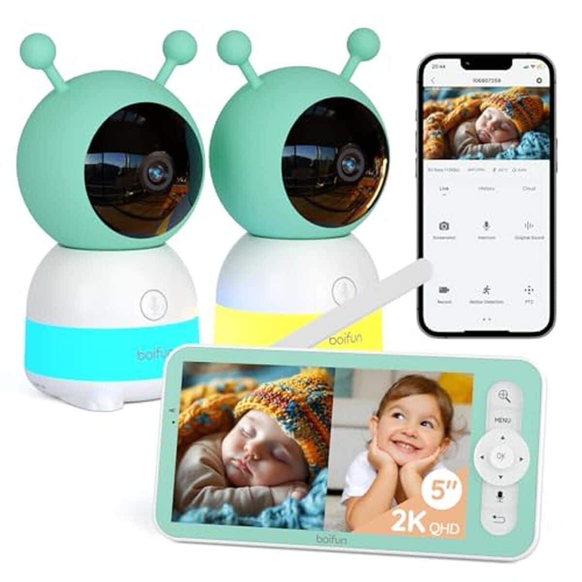 Test du babyphone Boifun 2K avec double caméra et écran 5