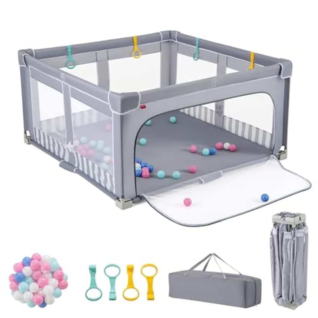 Test du parc bébé pliable Lifezeal : aire de jeu pratique et complète