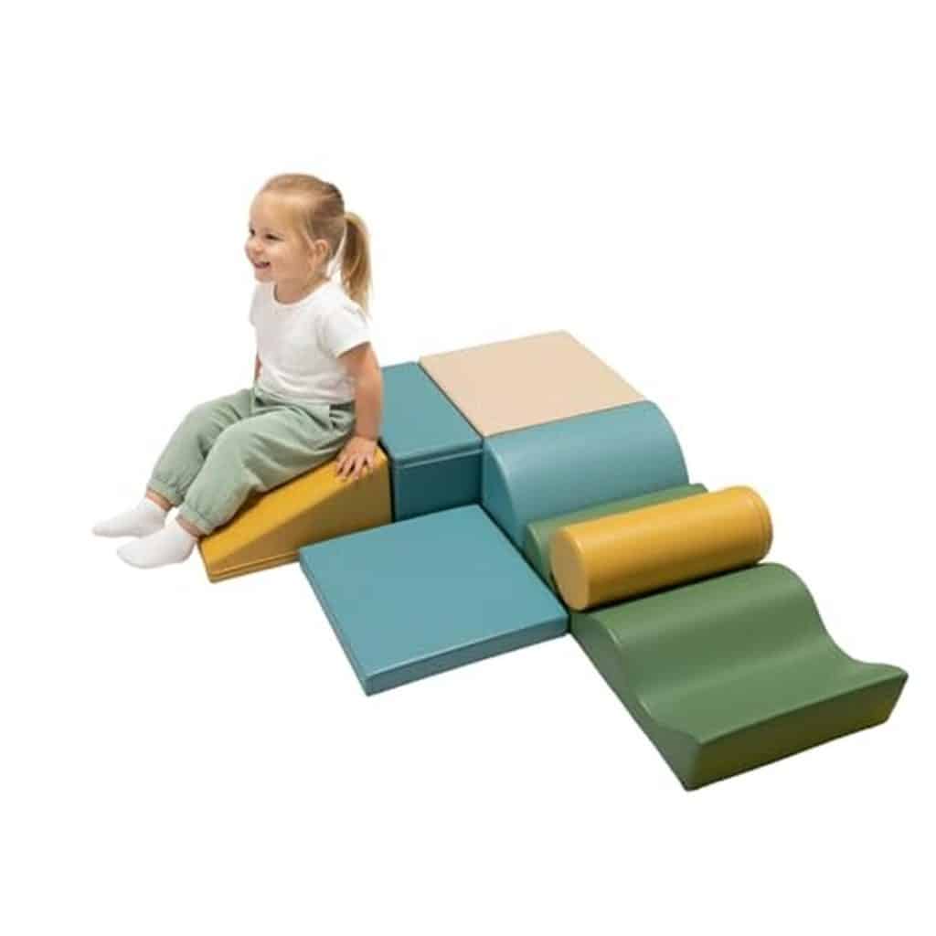 Test : iglu soft play 7 blocs en mousse pastel sea pour la motricité