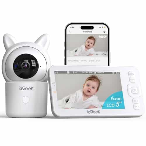 Test babyphone ieGeek 1080P : vision nocturne et suivi automatique